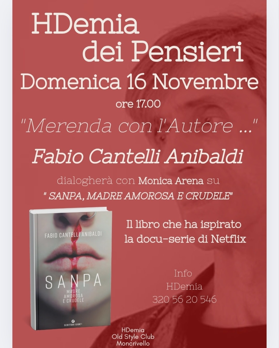 locandina merenda con l'autore