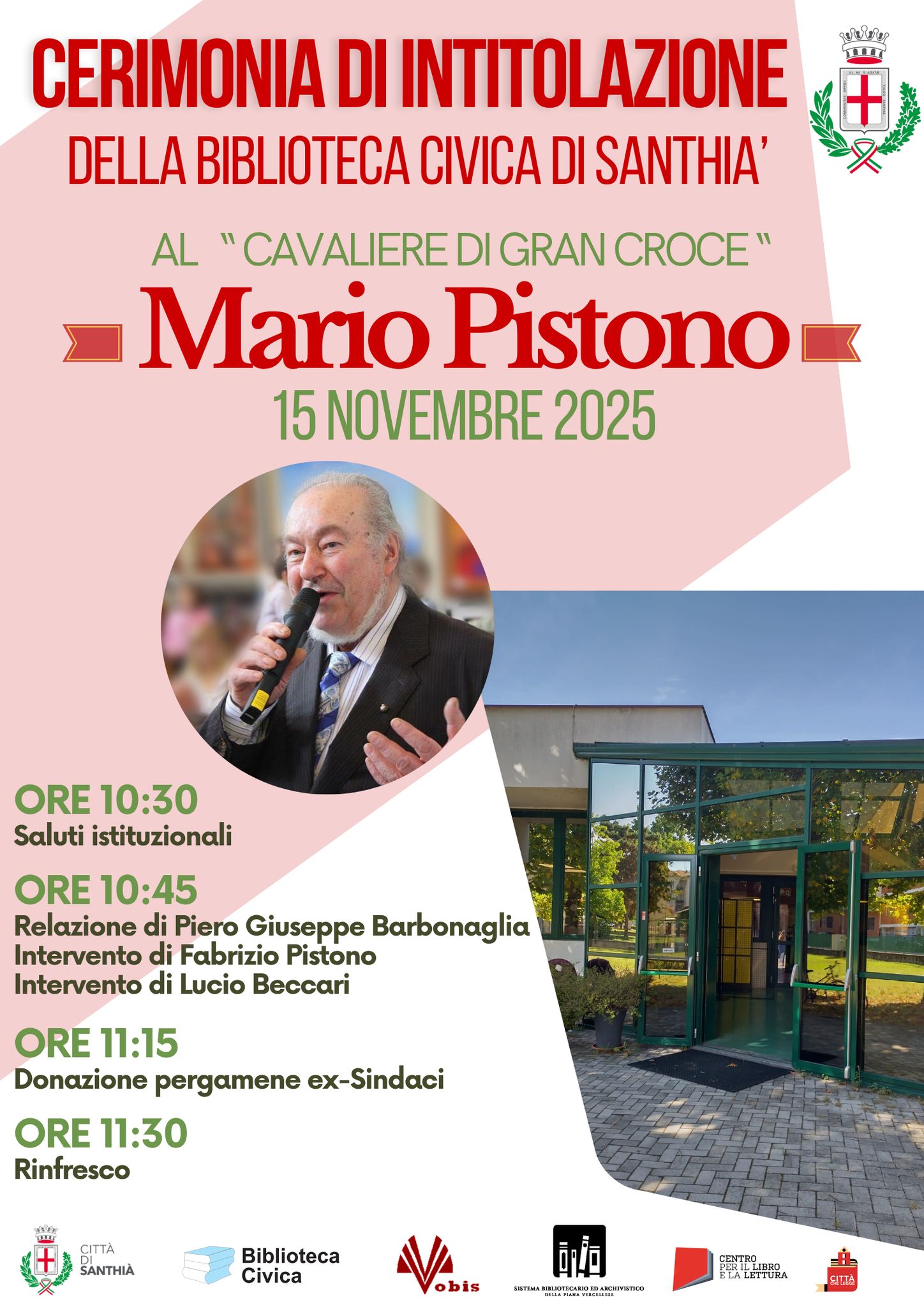 Locandina cerimonia intitolazione