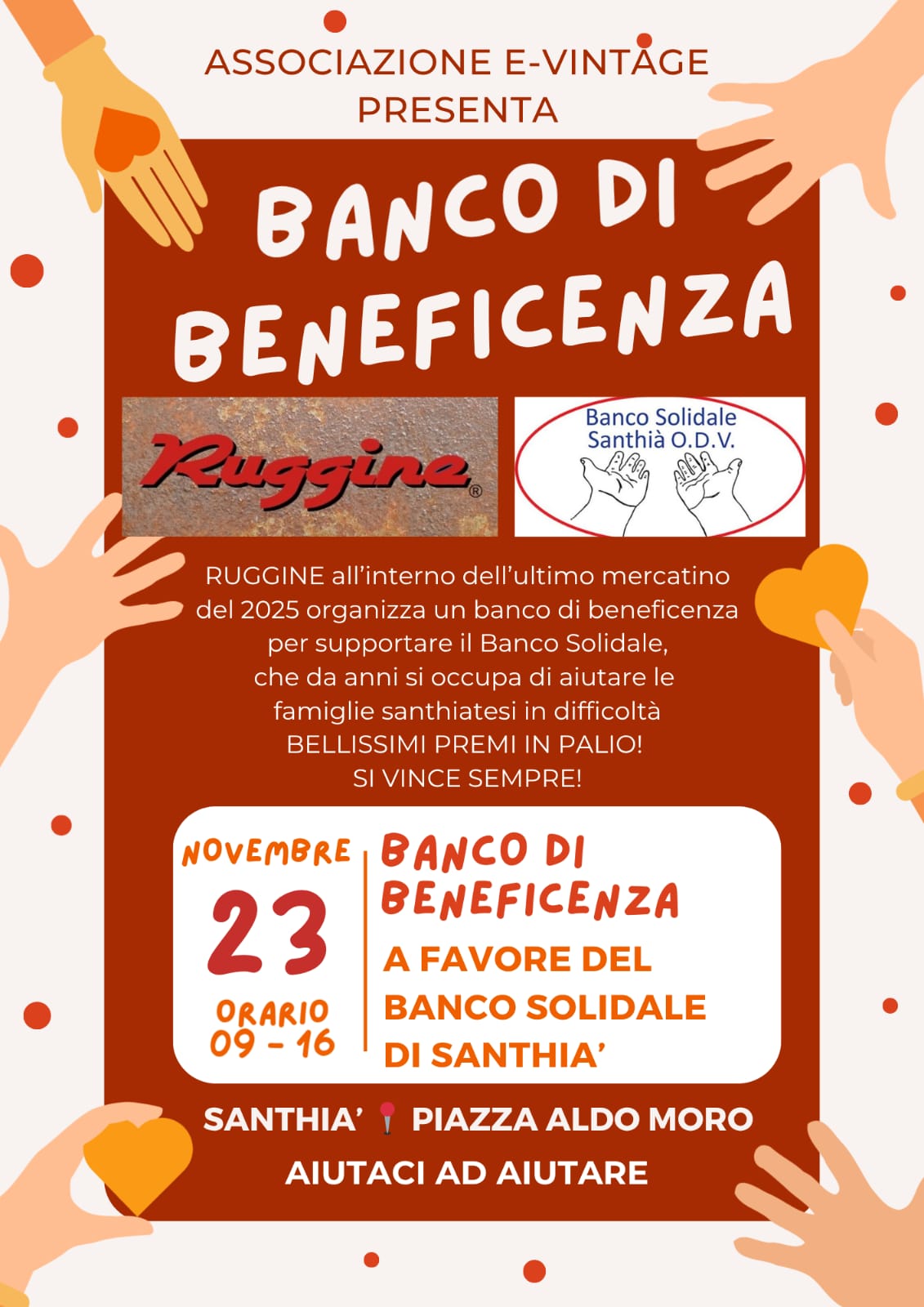 locandina banco beneficenza