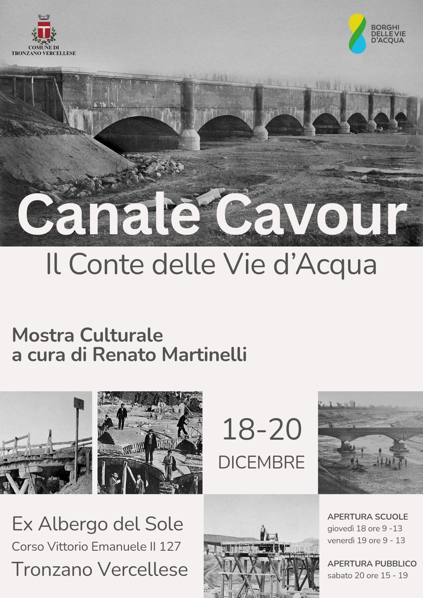 locandina mostra Canale Cavour