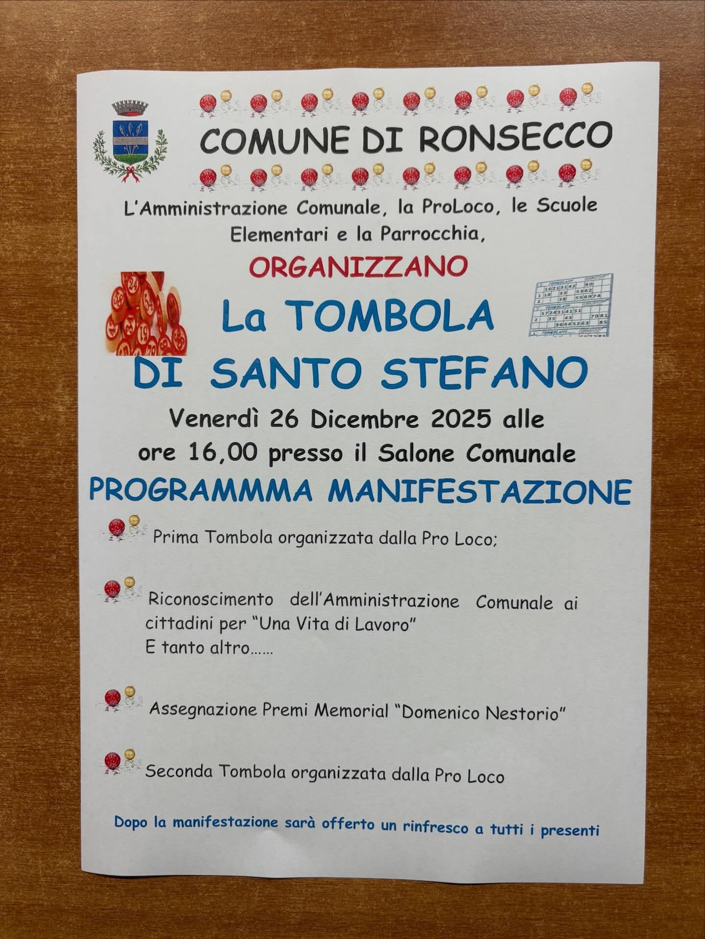 programma Tombola S.Stefano