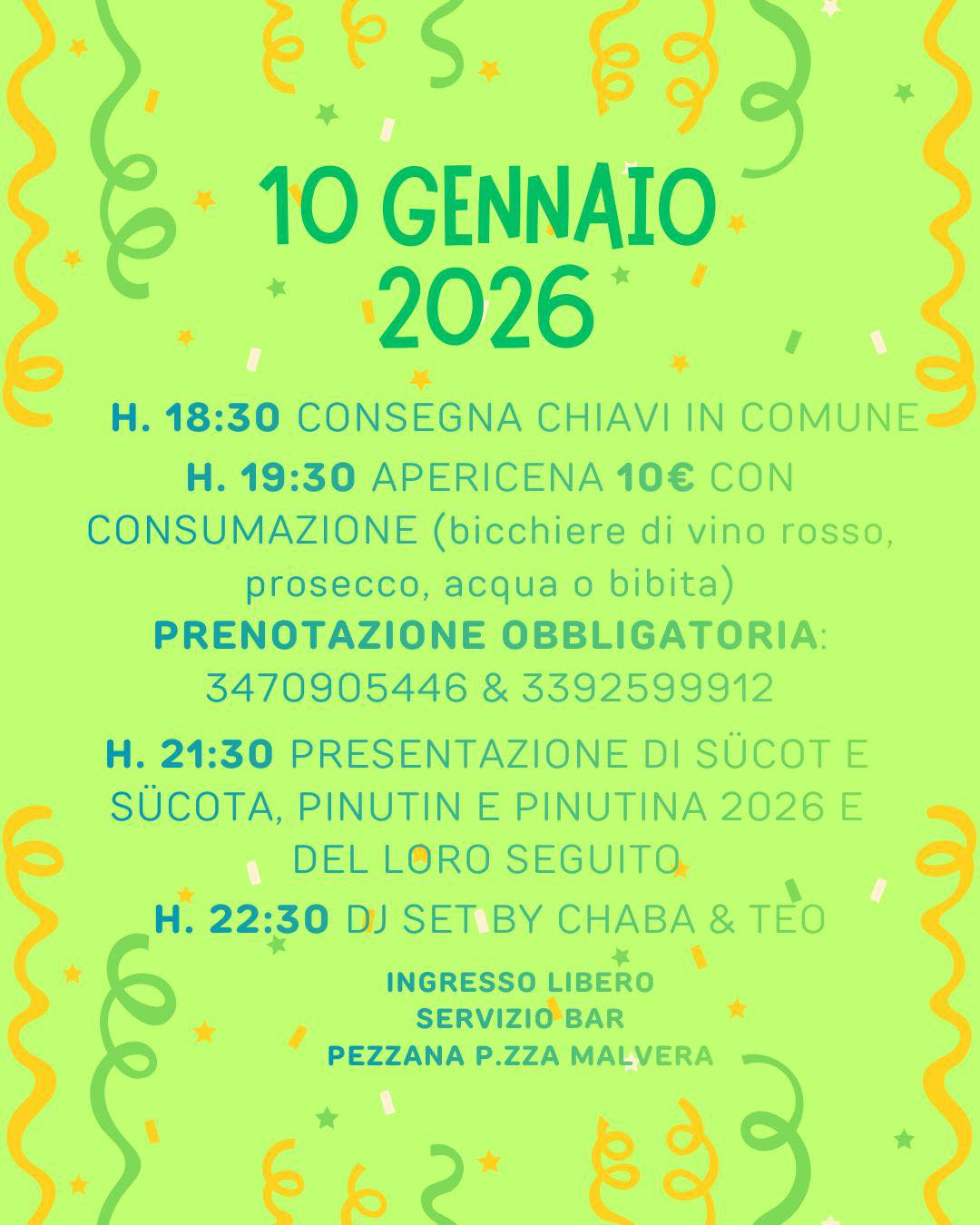 locandina veglia di Carnevale