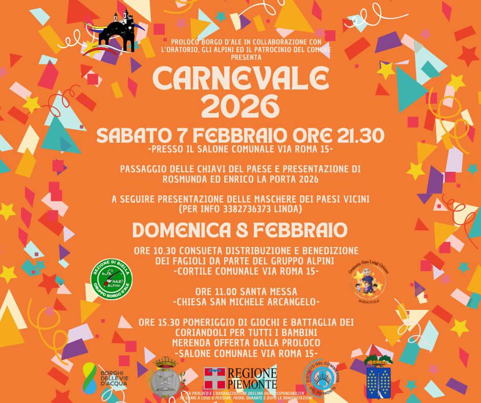 programma Carnevale 2026