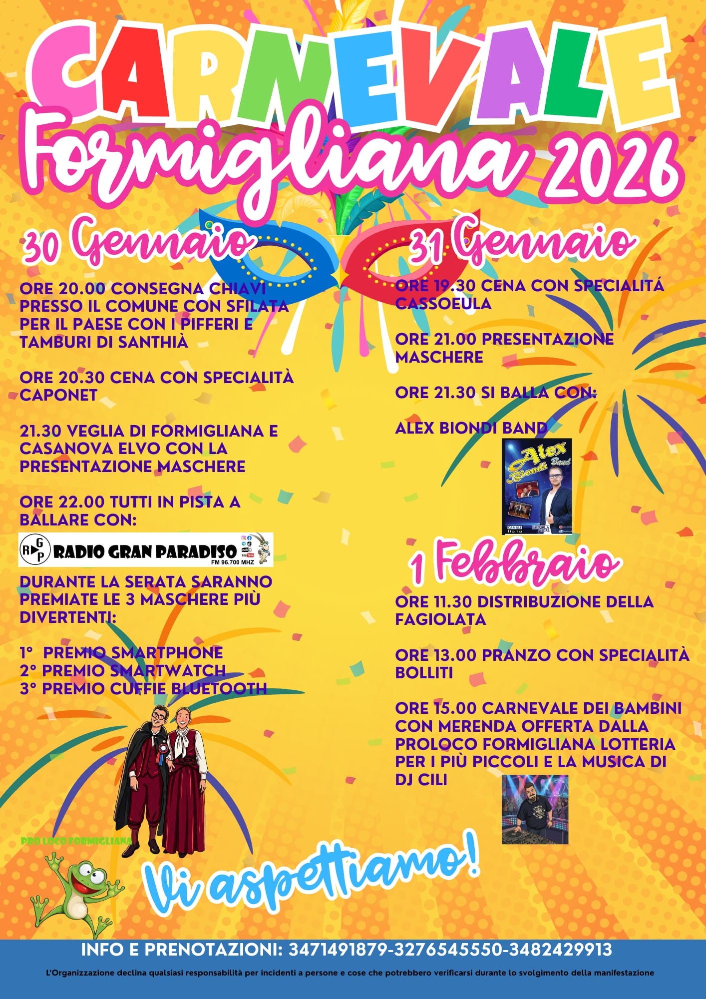 programma carnevale Formigliana