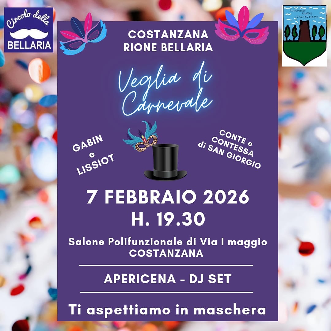 Locandina veglia di Carnevale