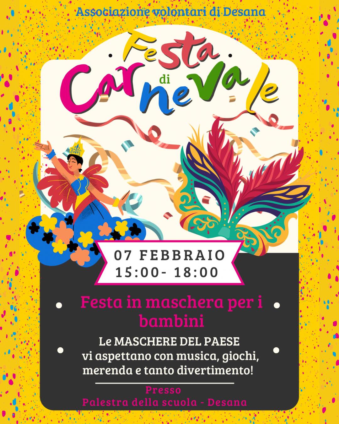 locandina festa di Carnevale