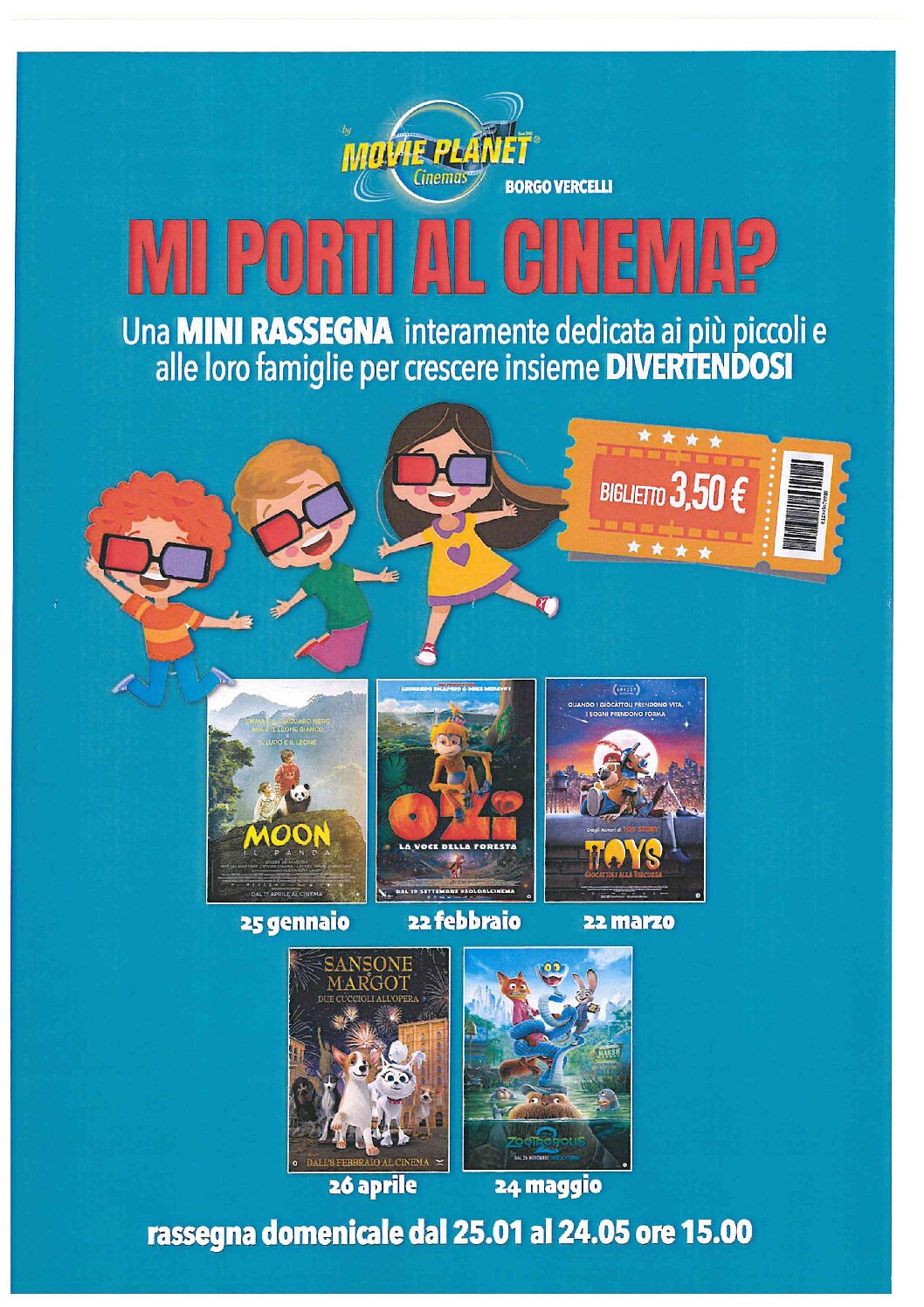 locandina programma mi porti al cinema