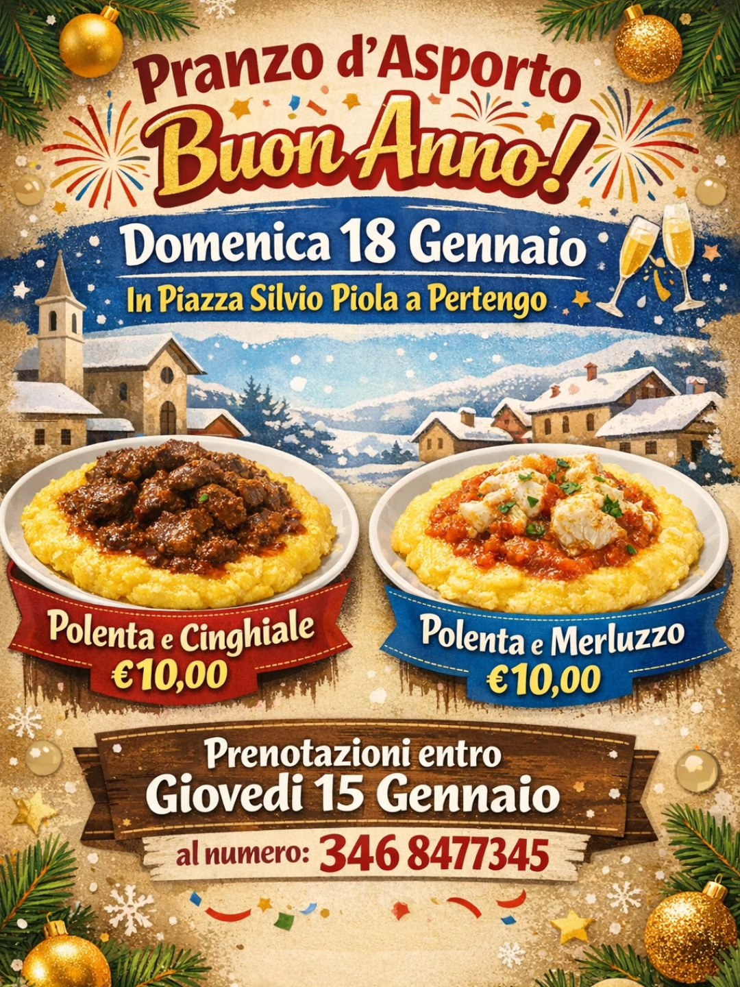 locandina pranzo d'asporto