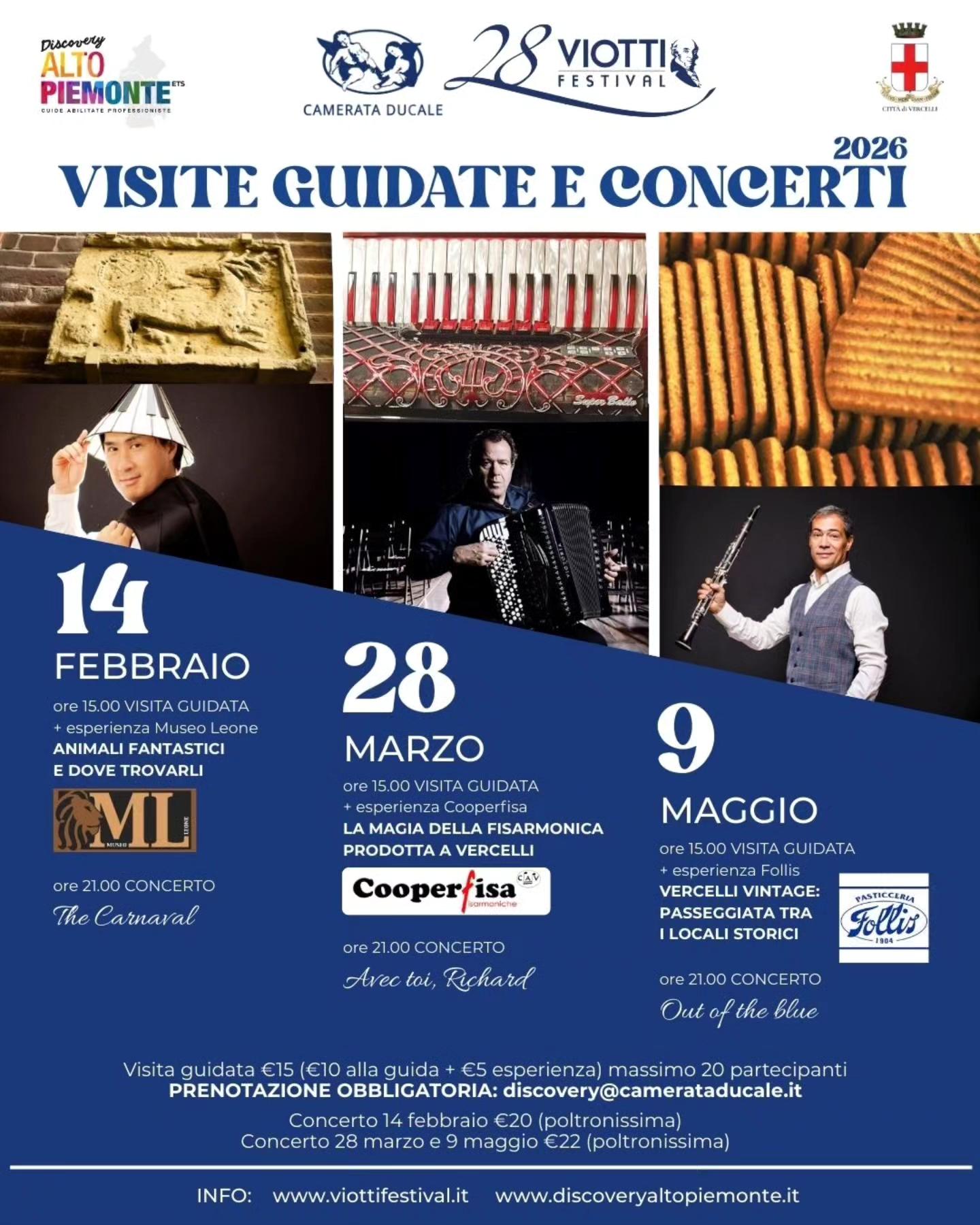 locandina programma visite guidate e concerti