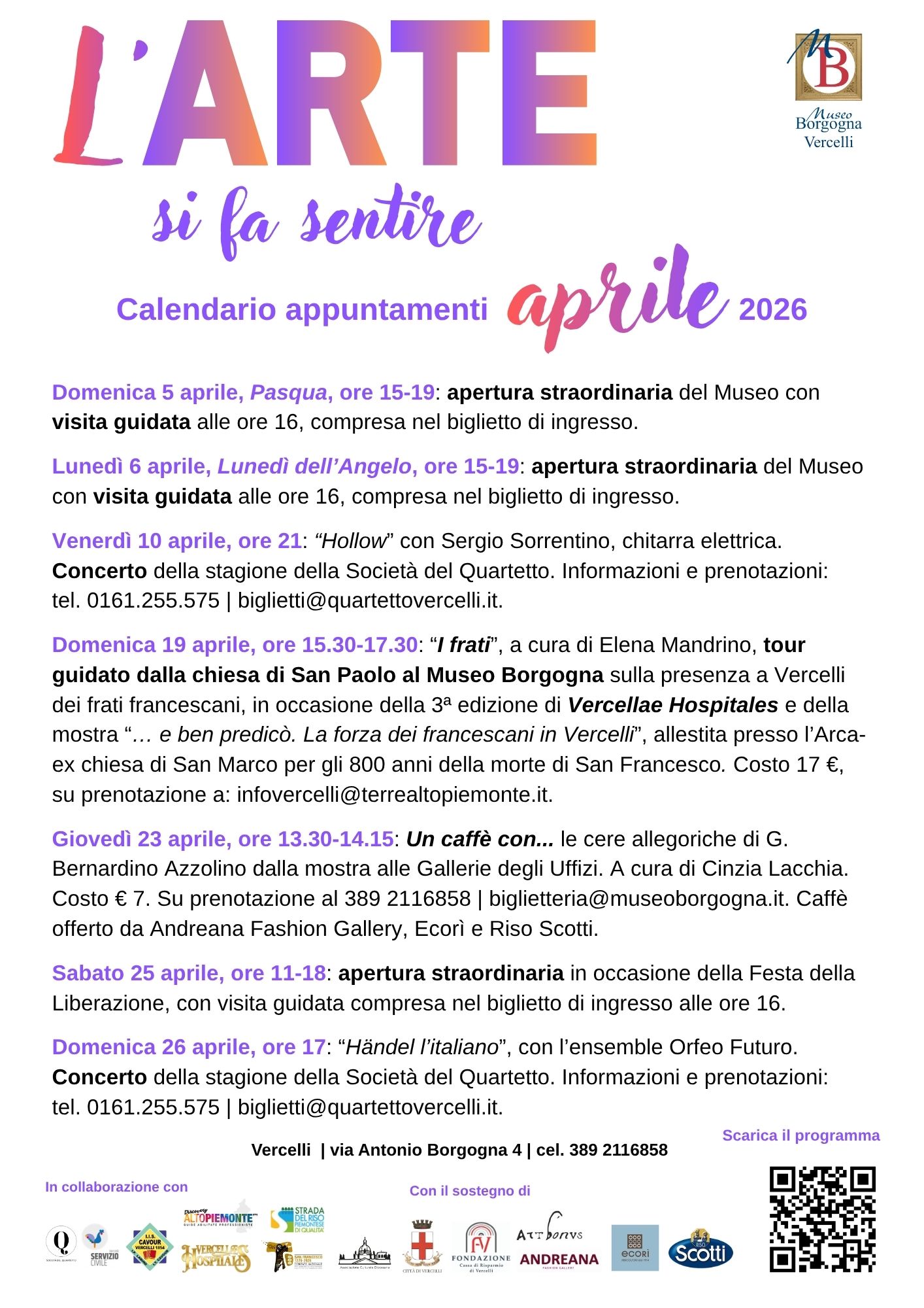 L'arte si fa sentire - Aprile