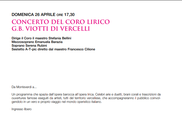 Concerto coro lirico