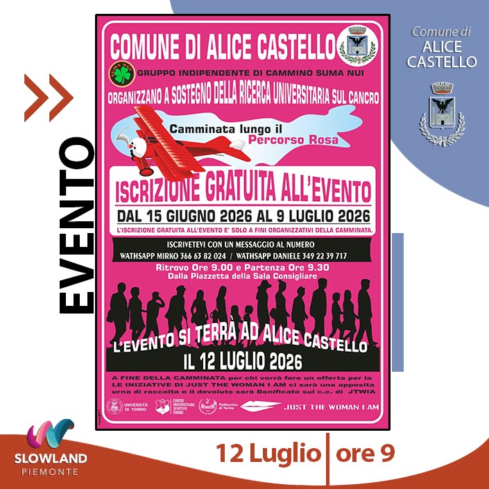Camminata lungo il percorso rosa